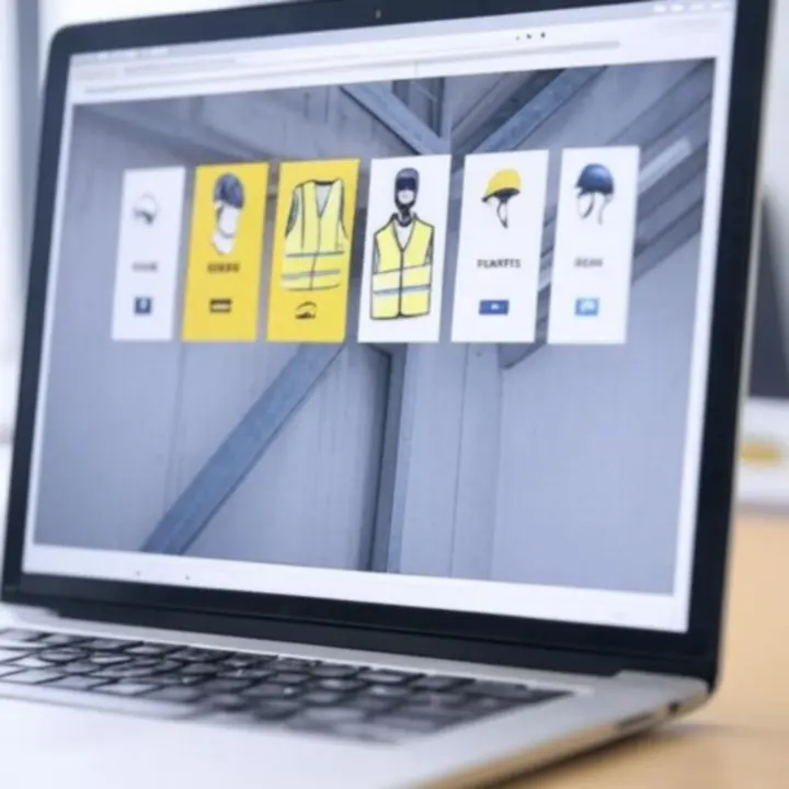 Visuele weergave van productcategorieën voor veiligheidsmateriaal