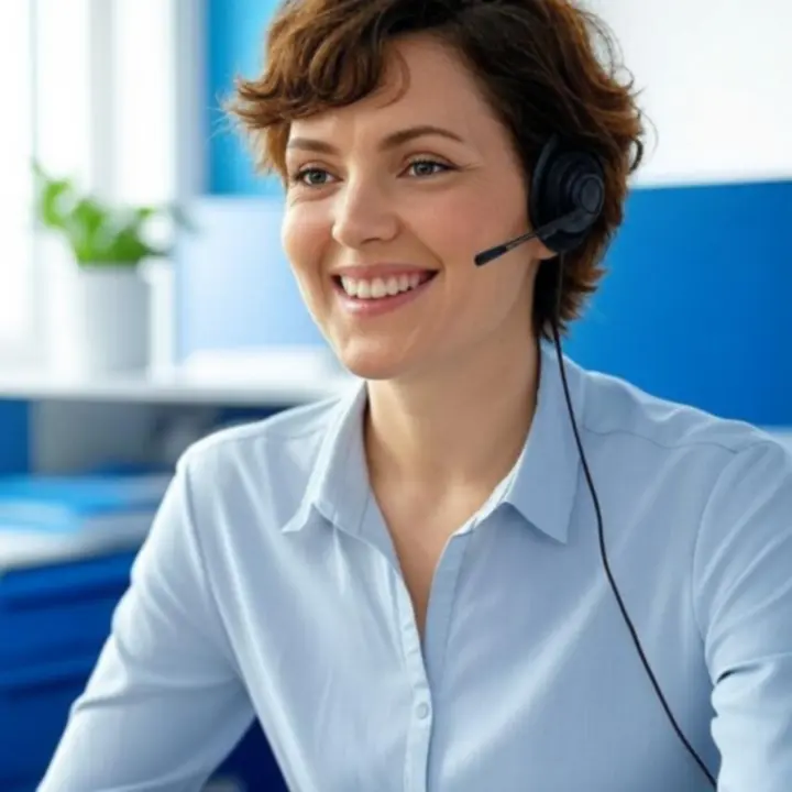 Klantenservicemedewerker die online ondersteuning biedt