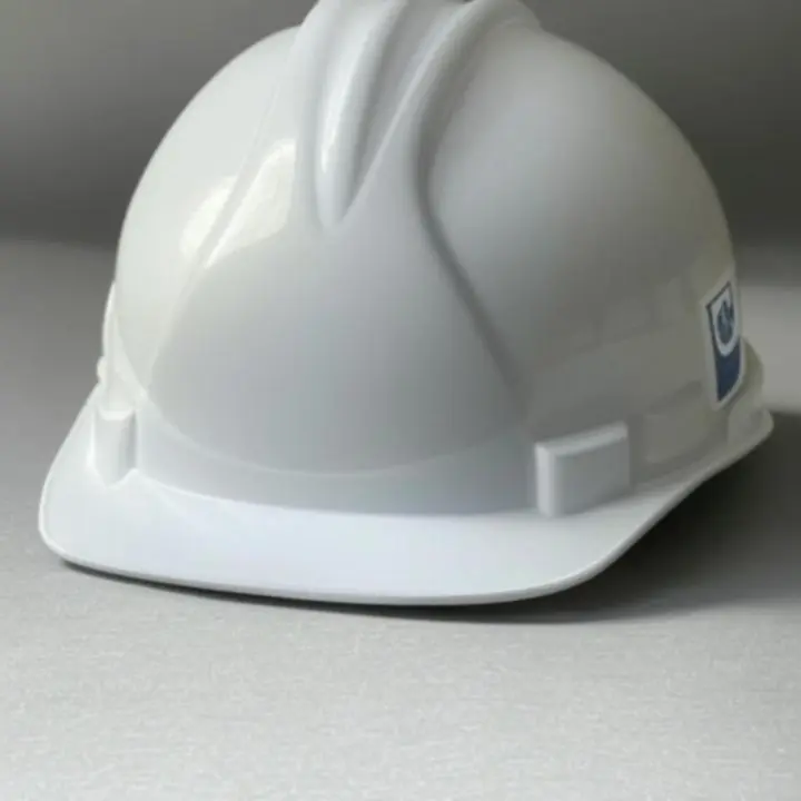 Detail van een industriële veiligheidshelm