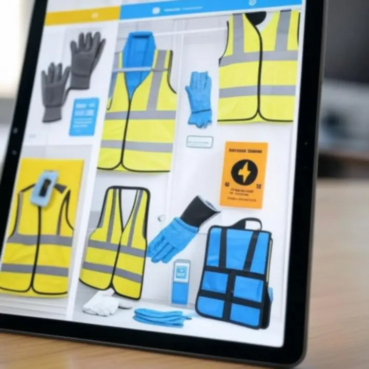 Scherm met gepersonaliseerde product-aanbevelingen voor veiligheidsproducten