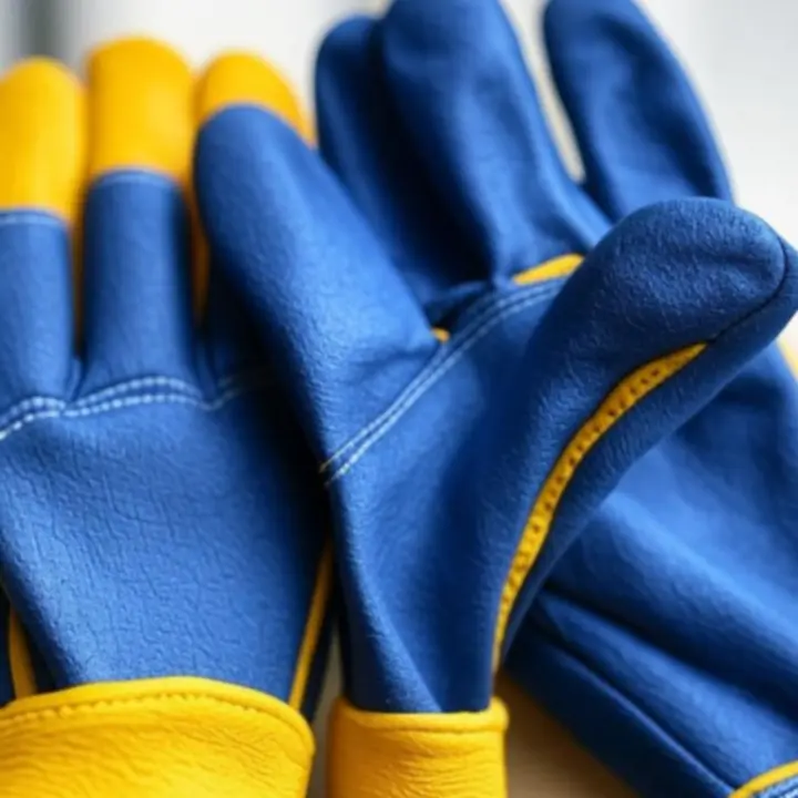 Detail van snijbestendige veiligheidswerkhandschoenen